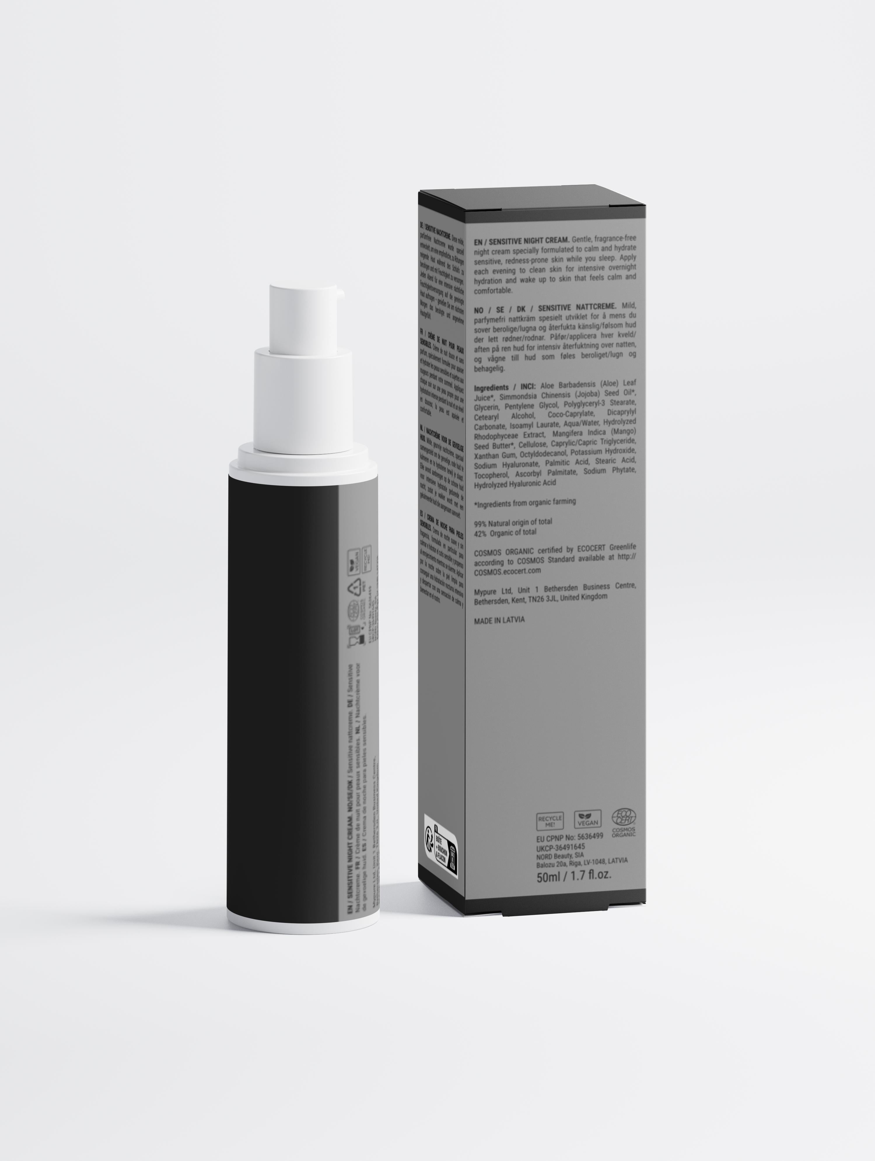 Sensitive Skin Overnight Cream, Fragrance-Free